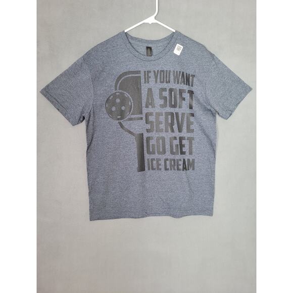 Funny Pickleball-Shirt Player Paddleball Lover Graphic T-Shirt Mens Size Large - Picture 1 of 7